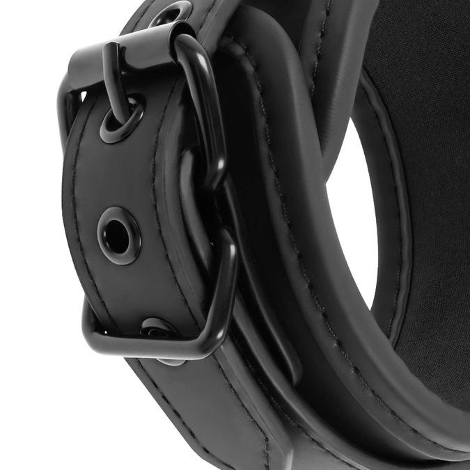 FETISH SUBMISSIVE - NEOPREEN GEVOERDE HANDBOEIEN MET HANDVAT
