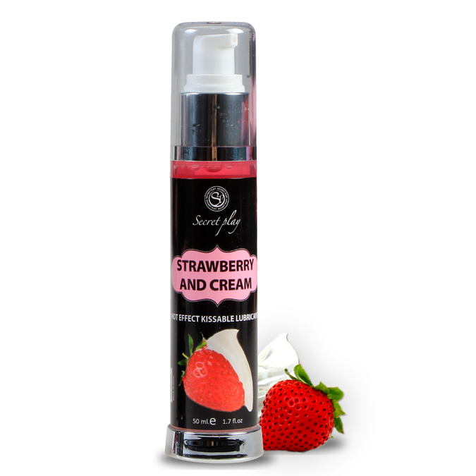 SECRETPLAY - GLIJMIDDEL 2-1 WARMTE EFFECT AARDBEI & ROOM 50 ML