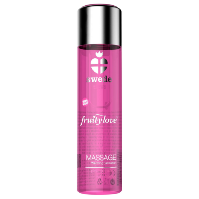 SWEDE - FRUITY LOVE VERWARMEND EFFECT MASSAGEOLIE ROZE FRAMBOOS EN RABARBER 120 ML