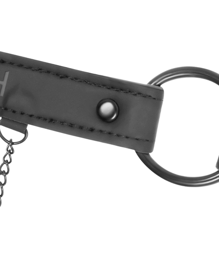 FETISH SUBMISSIVE - GAG RING WITH NIPPLE CLAMPS