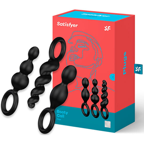 Satisfyer – Analplug-Set 3 Stück Schwarz