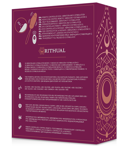 RITHUAL - PRIYA EGG REMOTE CONTROL G-SPOT + VIBRATION
