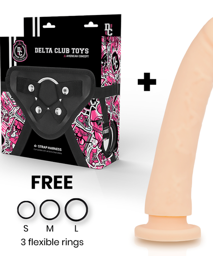 DELTA CLUB - SPEELGOED TUIGJE + DONG VLEES SILICONE 23 CM -O- 4.5 CM