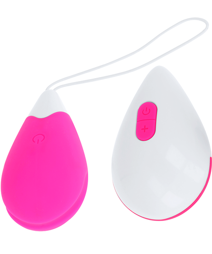 OHMAMA - TEXTURED VIBRATING EGG 10 MODES PINK AND WHITE