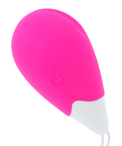 OHMAMA - TEXTURED VIBRATING EGG 10 MODES PINK AND WHITE