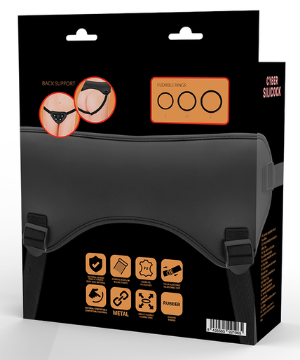 CYBER SILICOCK - STRAP-ON HARNESS WITH 3 RINGS FREE