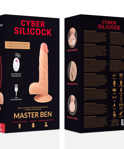 CYBER SILICOCK - REMOTE CONTROL REALISTIC MASTER BEN 23.88 CM -O- 4.3 CM