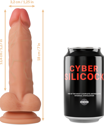 Cyber Silicock – Strap – On Jude Liquid Silicone With 3 Rings Free 18 Cm – O – 3.2 Cm