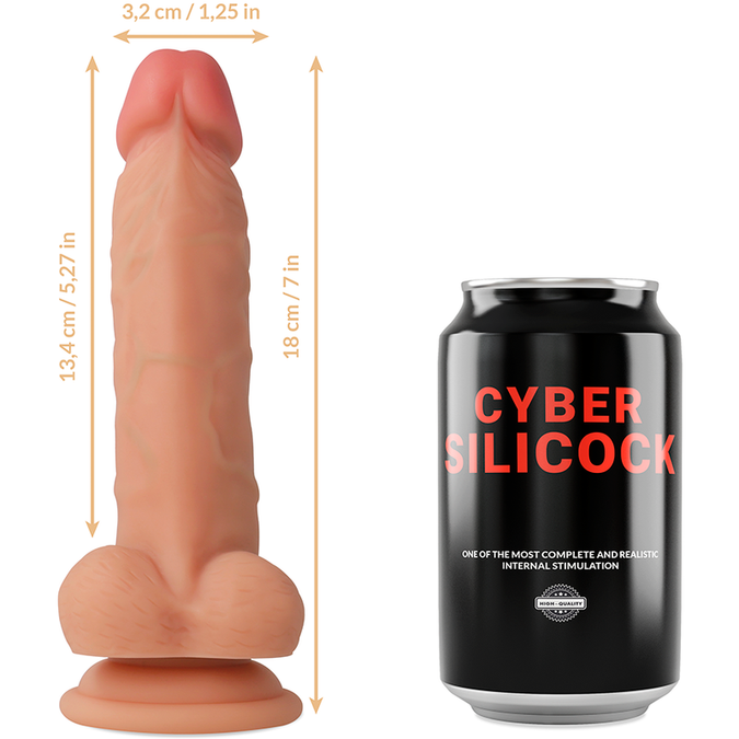 Cyber Silicock – Strap – On Jude Liquid Silicone With 3 Rings Free 18 Cm – O – 3.2 Cm