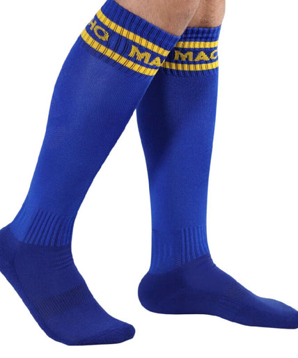 MACHO - LANGE SOKKEN EEN MAAT BLAUW