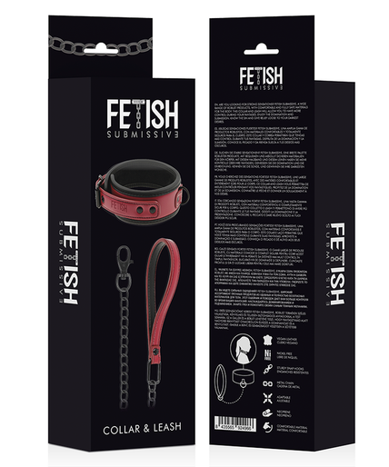 FETISH SUBMISSIVE DARK ROOM - NEOPRENE LINING CHAIN NECKLACE