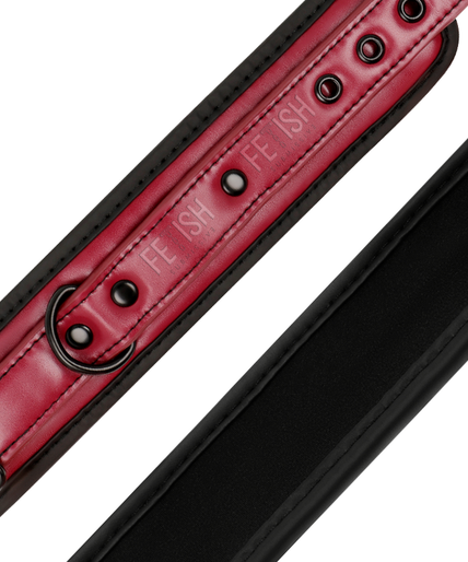 FETISH SUBMISSIVE DARK ROOM - VEGAN LEATHER HANDCUFFS WITH NEOPRENE LINING