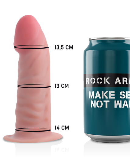 ROCKARMY - HARNESS + DUAL DENSITY TIGER REALISTIC DILDO 14 CM -O- 4.46 CM