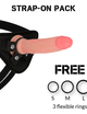 Rockarmy – Harness + Liquid Silicone Dildo Basic Avenger 19 cm – O – 3,98 cm