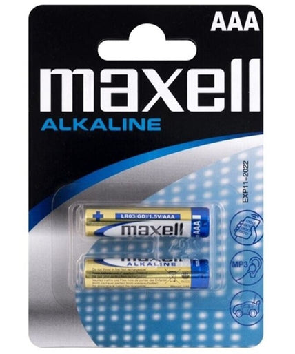 MAXELL - ALKALINE BATTERIJ AAA LR03 BLISTER * 2
