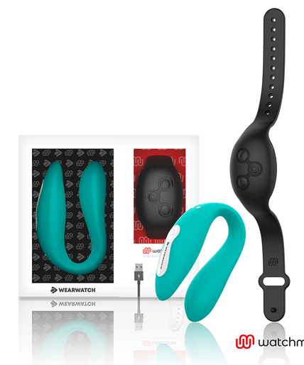 WEARWATCH - DUAL TECHNOLOGY VIBRATOR WATCHME AQUAMARINE / JET