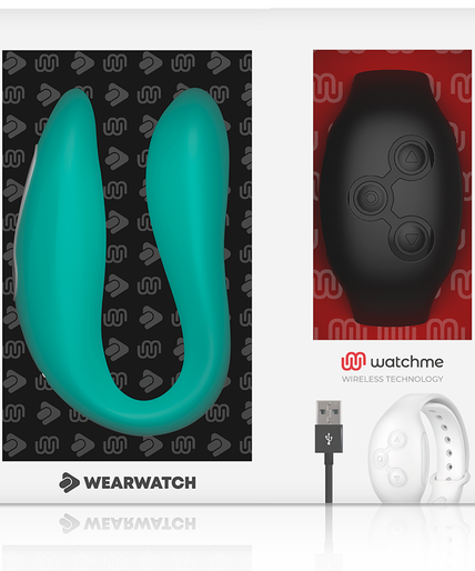WEARWATCH - DUAL TECHNOLOGY VIBRATOR WATCHME AQUAMARINE / JET
