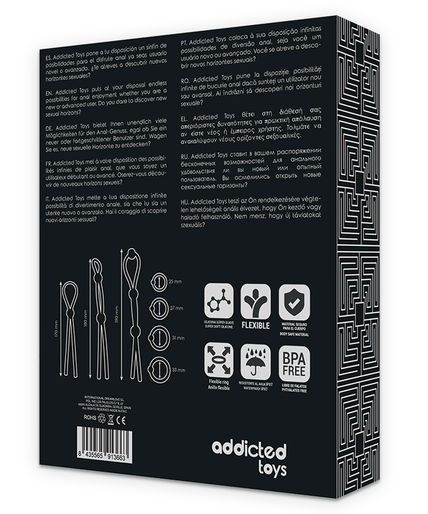 ADDICTED TOYS - FLEXIBLE SILICONE COCK RING SET 7 PIECES