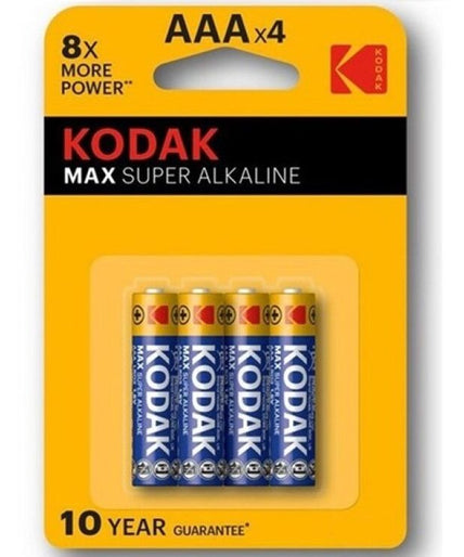KODAK - MAX SUPER ALKALINE BATTERIJ AAA LR03 BLISTER * 4