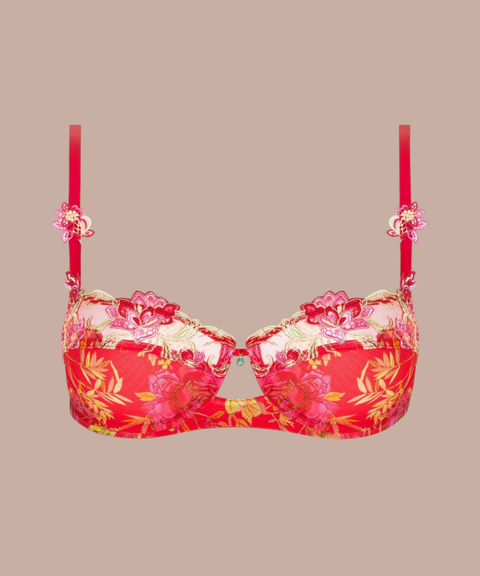 Lise Charmel Balconette Bra Foret Rubis (Beautiful ruby red) - Pleasurements