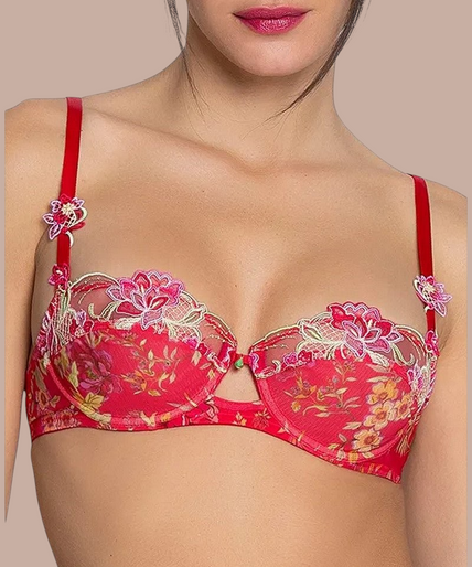 Lise Charmel Balconette Bra Foret Rubis (Beautiful ruby red) - Pleasurements