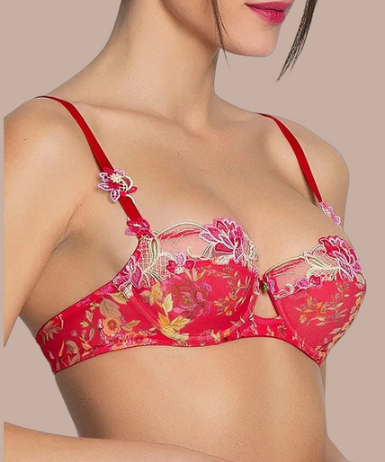Lise Charmel Balconette Bra Foret Rubis (Beautiful ruby red) - Pleasurements