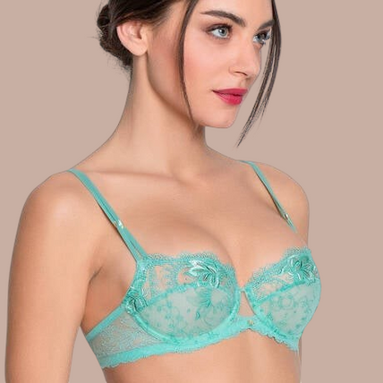Lise Charmel Balconette Bra Princesse Iris in Aqua - Pleasurements
