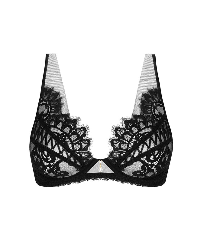 Lise Charmel Glamour Bra Desirs de Venise in Seductive Black - Pleasurements