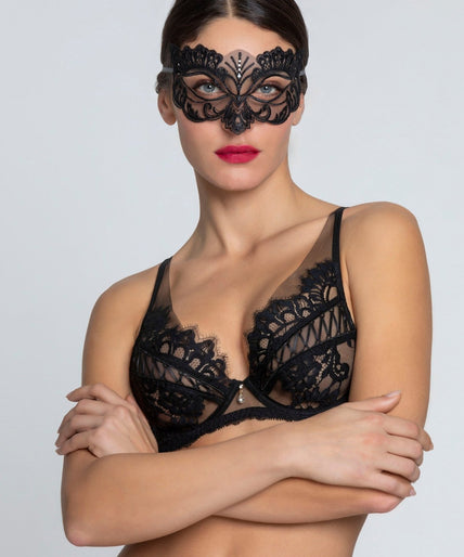 Lise Charmel Glamour Bra Desirs de Venise in Seductive Black - Pleasurements