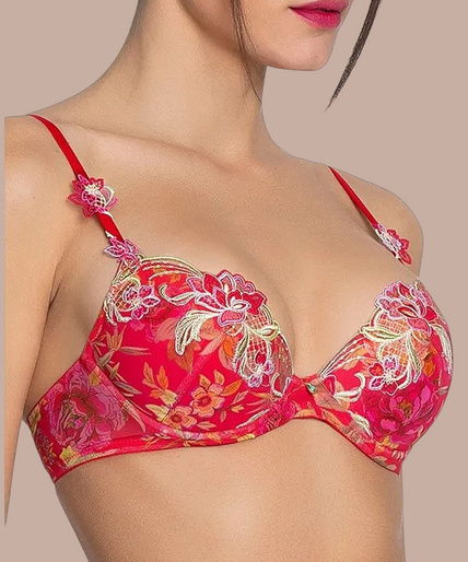 Lise Charmel Soft padded Bra Foret Rubis (Beautiful ruby red) - Pleasurements