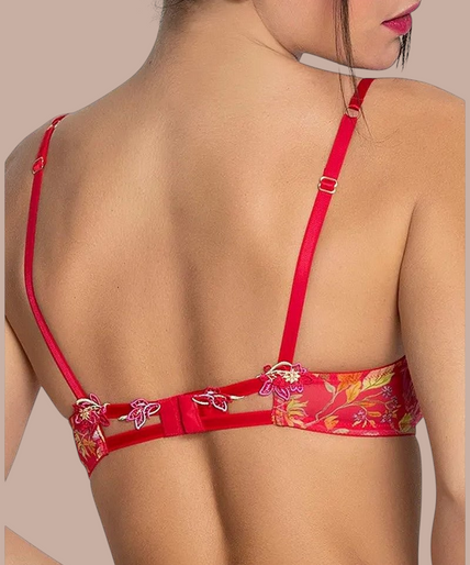 Lise Charmel Soft padded Bra Foret Rubis (Beautiful ruby red) - Pleasurements
