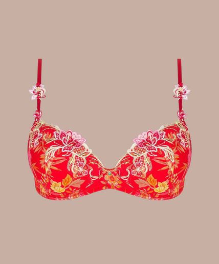 Lise Charmel Soft padded Bra Foret Rubis (Beautiful ruby red) - Pleasurements