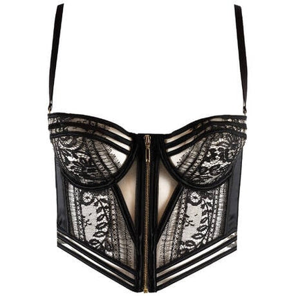 Livy Batignolles Silk Wired Bustier - Black