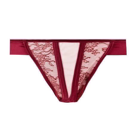 Livy Palace Silk Open Tanga - Rood