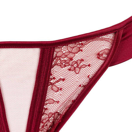 Livy Palace Silk Open Tanga - Red