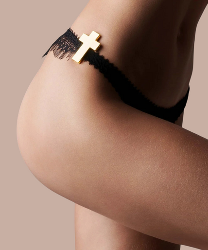 Gouden Pleasurements Maison Close Inspiration Divine kruis-accessoire met magnetische sluiting