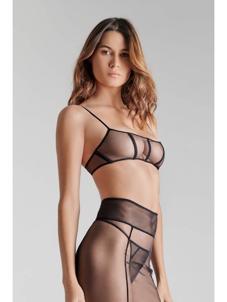 Maison Close L'Amoureuse Corset Bra Black Dahlia - Pleasurements