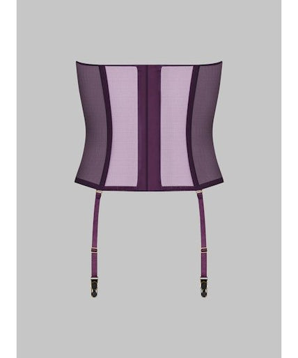 Maison Close L'Amoureuse Corset with Suspenders Purple Orchid - Pleasurements