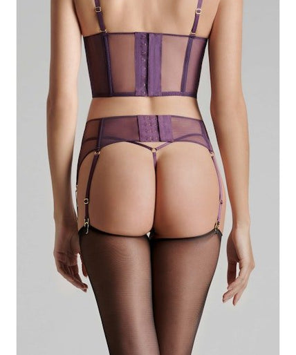 Maison Close L'Amoureuse Garter Belt Purple Orchid - Pleasurements