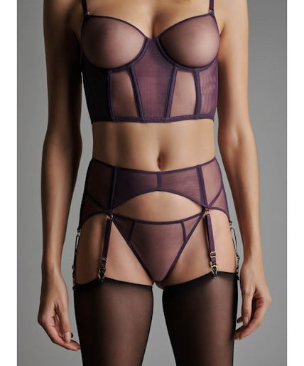 Maison Close L'Amoureuse Garter Belt Purple Orchid - Pleasurements