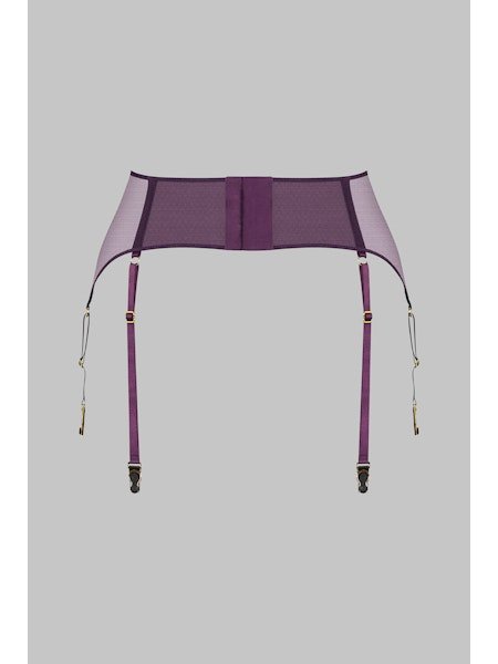 Maison Close L'Amoureuse Garter Belt Purple Orchid - Pleasurements