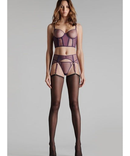 Maison Close L'Amoureuse Garter Belt Purple Orchid - Pleasurements