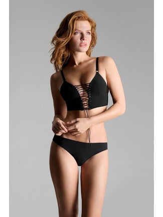 Maison Close Nuit Infinie Bustier Triangle Bra in Black - Pleasurements