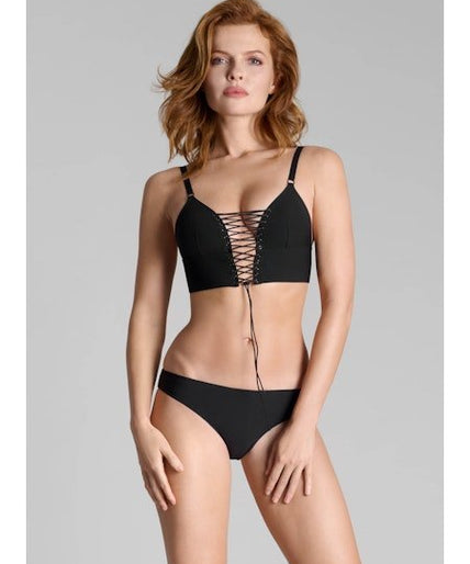 Maison Close Nuit Infinie Bustier Triangle Bra in Black - Pleasurements