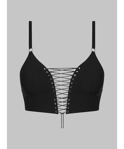 Maison Close Nuit Infinie Bustier Triangle Bra in Black - Pleasurements