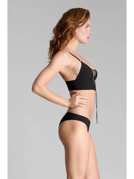 Maison Close Nuit Infinie Bustier Triangle Bra in Black - Pleasurements