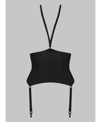 Maison Close Nuit Infinie Garter Belt With Suspenders in Black - Pleasurements