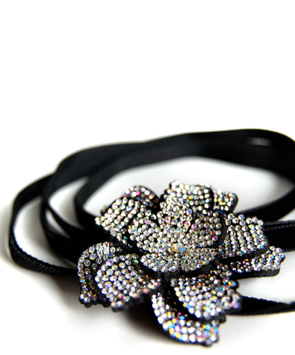 Mondin Crystal Flower Choker – Exclusive Neck Jewelry