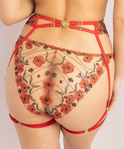 Posie Poppy Suspender Red 70% Off! - Pleasurements