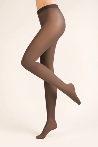 Gabriella Hold ups Stockings 15 den Plus Size Choco
